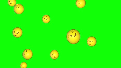 Wink-3D-Emojis-Falling-Green-Screen